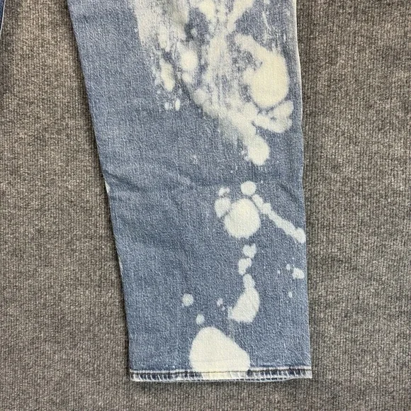 Lee Jeans 36x30 Mens Loose Fit Blue Bleached Wash